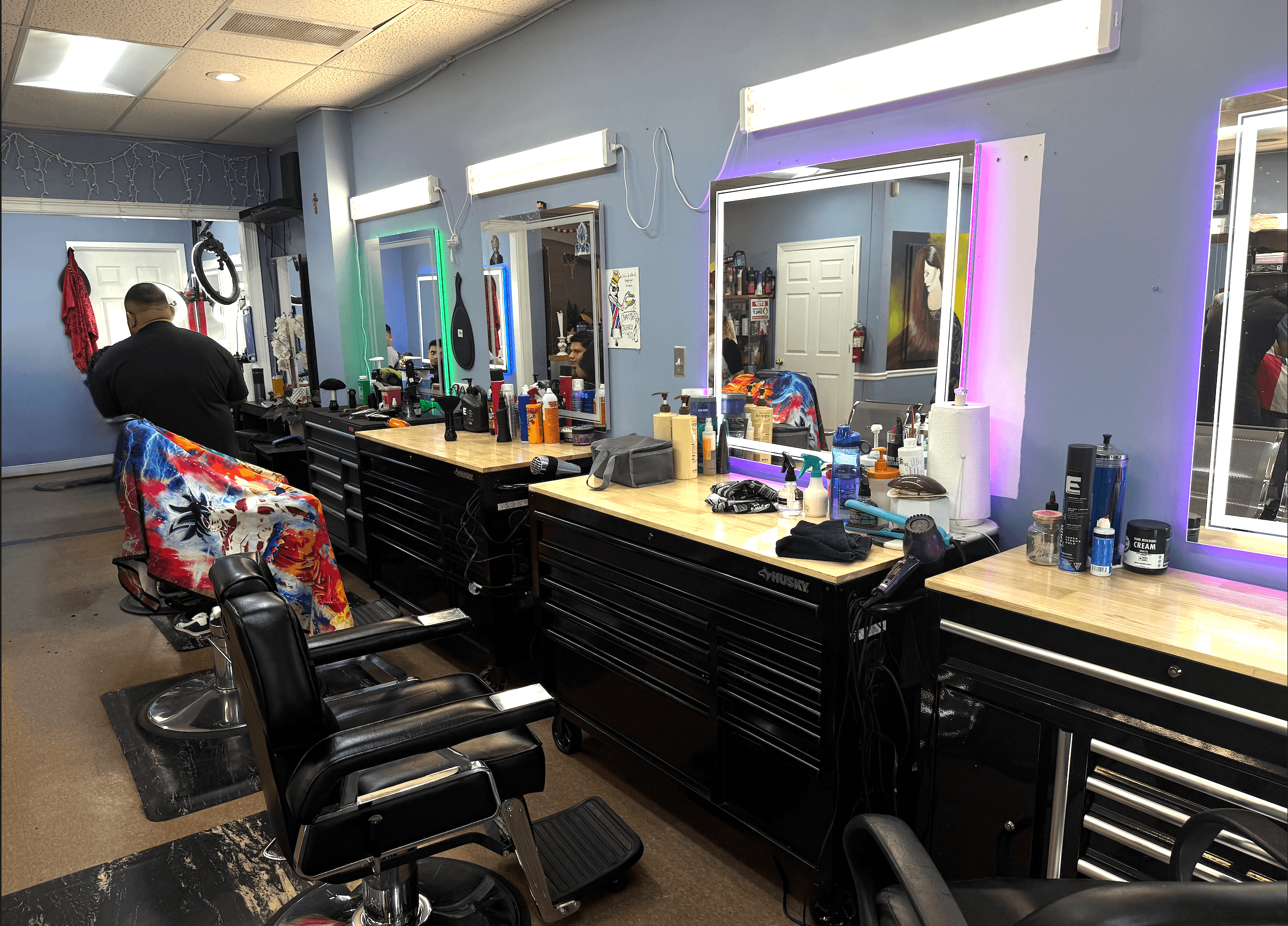 Barber at work