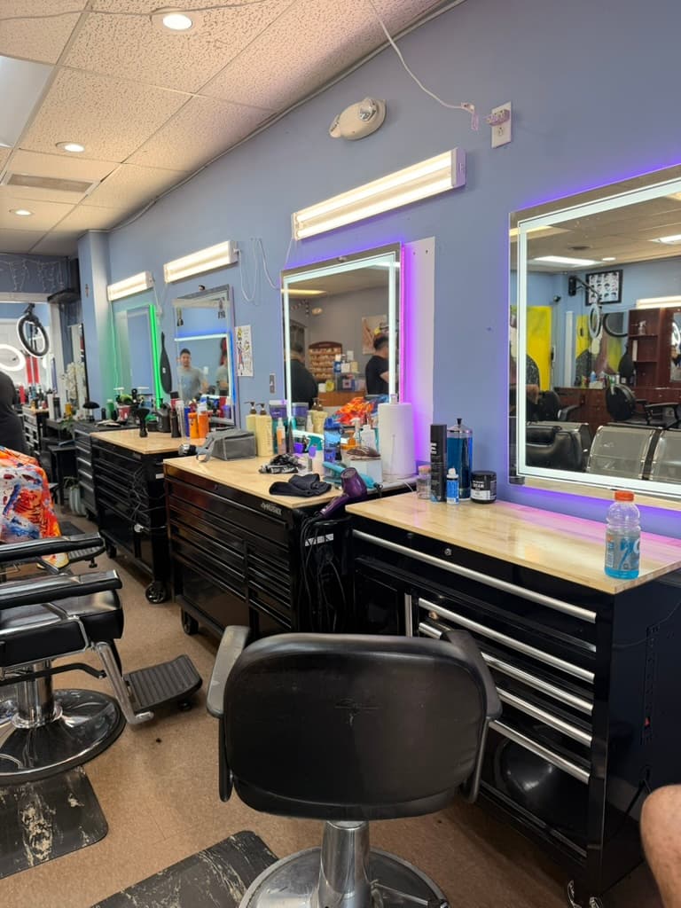 LED-lit styling stations